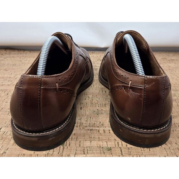 Stacy Adams Maddox Mens 10W Brown Leather Brogue Casual Dress  Oxfords Shoes‎ - Picture 3 of 11